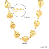15x14mm 17 hollow heart-shaped 40+5cm+6mm round pendant, gold