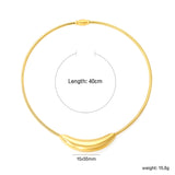 12 x 55mm hollow arched 3.0mm spring snake chain 40cm necklace, steel color/gold color