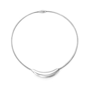 12 x 55mm hollow arched 3.0mm spring snake chain 40cm necklace, steel color/gold color