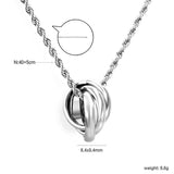 Small four sided mill necklace (OD 15mm ring size 5 pendant) 2.0 twist chain 40+5cm+6mm round tag steel color/golden color