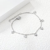 6 x 6mm Small Crown Accessories 17+3cm Bracelet Steel/Gold