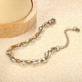 9.3*7.4mm series pig-nose chain 18+5cm+6mm round tail brand bracelet in steel color and gold color