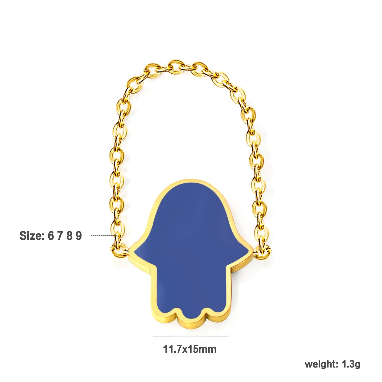 11.7*15mm palm with light blue/pink/dark blue oil drip soft ring Gold color asonjewelry