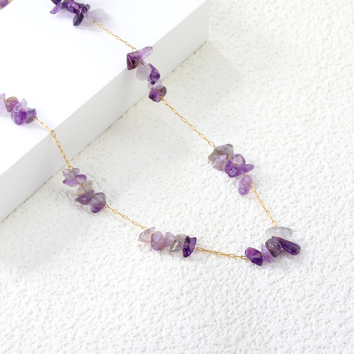 White/blue turquoise/purple/pink crystal/mixed color accessories 0.3 elongated chain *40+5cm+6mm round plate necklace gold color asonjewelry