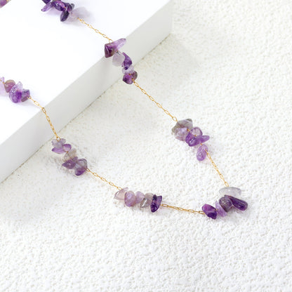 White/blue turquoise/purple/pink crystal/mixed color accessories 0.3 elongated chain *40+5cm+6mm round plate necklace gold color asonjewelry