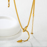 5.9*14mm snake tail, 7.5*18mm snake head, 4mm flat snake chain, 50+5cm+6mm round tail label, sweater chain, golden color