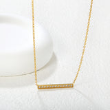 29.6 * 2.6mm single-cut CNC diamond pendant with 0.4 cross chain, 40 + 5cm + 6mm round tail tag. Necklace in gold