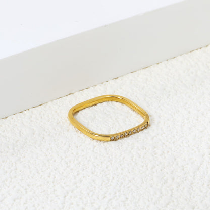 Minimalist ring with small diamonds asonjewelry