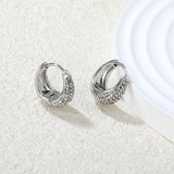 15.6*15mm ear hook + white/dark purple/royal blue/emerald diamond steel color/gold color