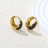 15.6*15mm ear hook + white/dark purple/royal blue/emerald diamond steel color/gold color