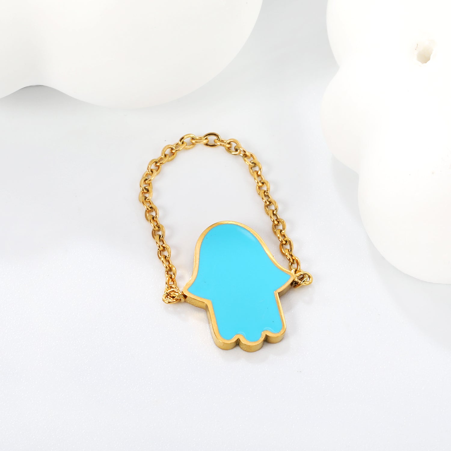 11.7*15mm palm with light blue/pink/dark blue oil drip soft ring Gold color asonjewelry