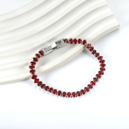 2024 New Year Oval 6 Colors Clasp Bracelet 17cm asonjewelry