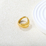 Gold Asymmetric Dome - Shaped Ring