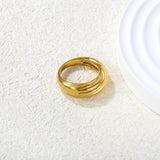 Gold - Plated Stainless Steel Twisted - Ribbon Ring