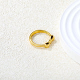 Gold Bow - Shaped Minimalist Ring