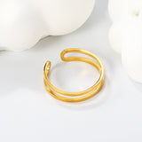 New style stainless steel double layer ring