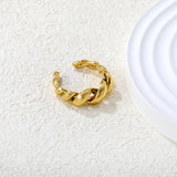 Gold Twisted - Braided Open Ring