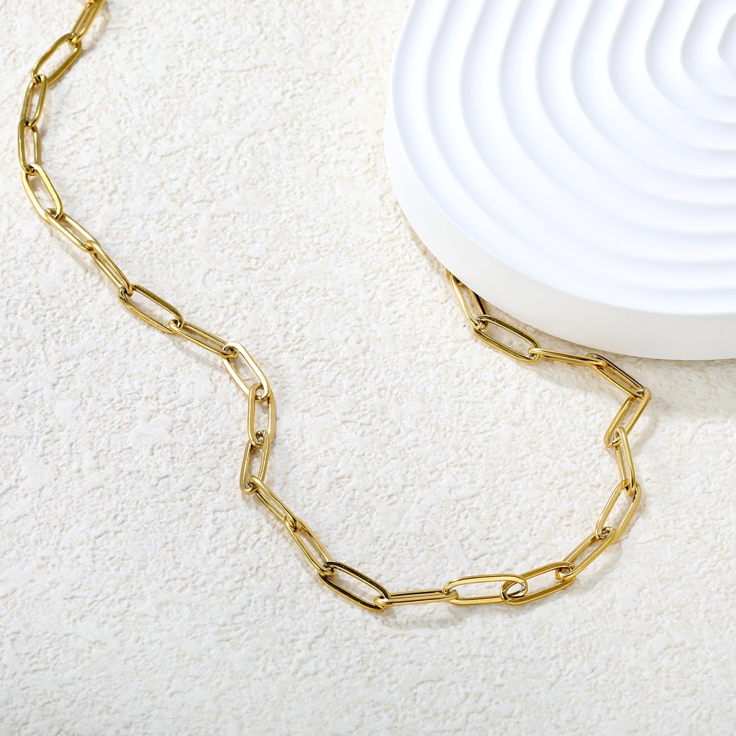 1*4*12mm long flat cross 45*5cm+6mm round tail pendant necklace steel color/gold color asonjewelry