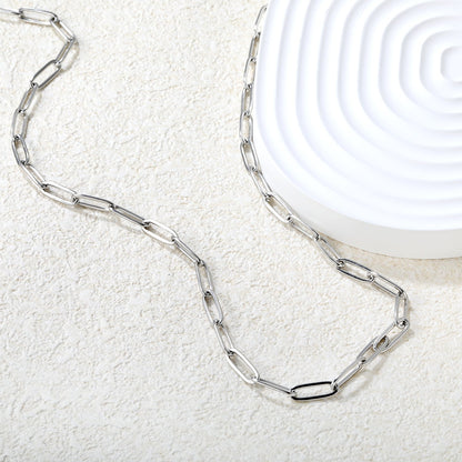 1*4*12mm long flat cross 45*5cm+6mm round tail pendant necklace steel color/gold color asonjewelry