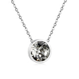 Round with white & mineral black & deep purple & light purple & red & pink & deep blue & light blue & deep green & light green & white opal & pink opal pendant 10mm necklace 43+5cm