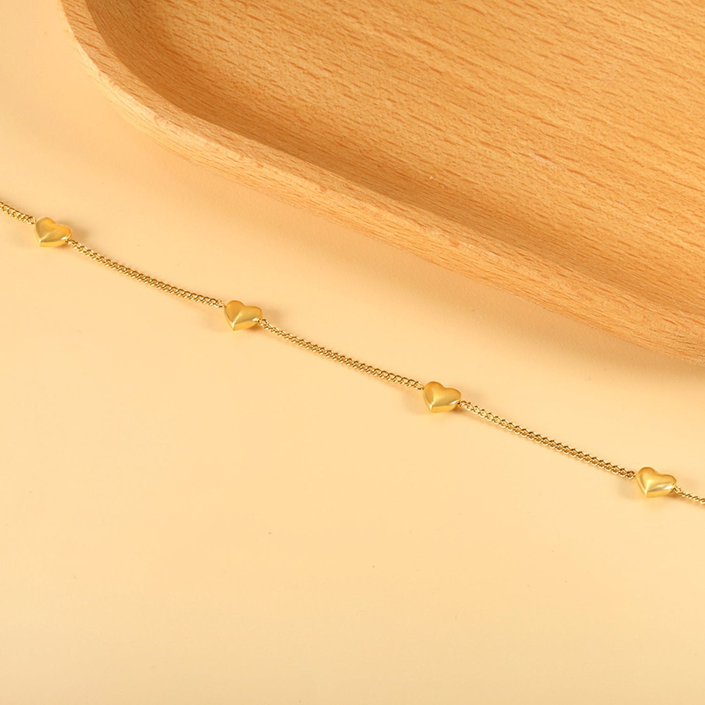 2024 New Year 4 Peach Heart Accessory Bracelet 18+5cm asonjewelry