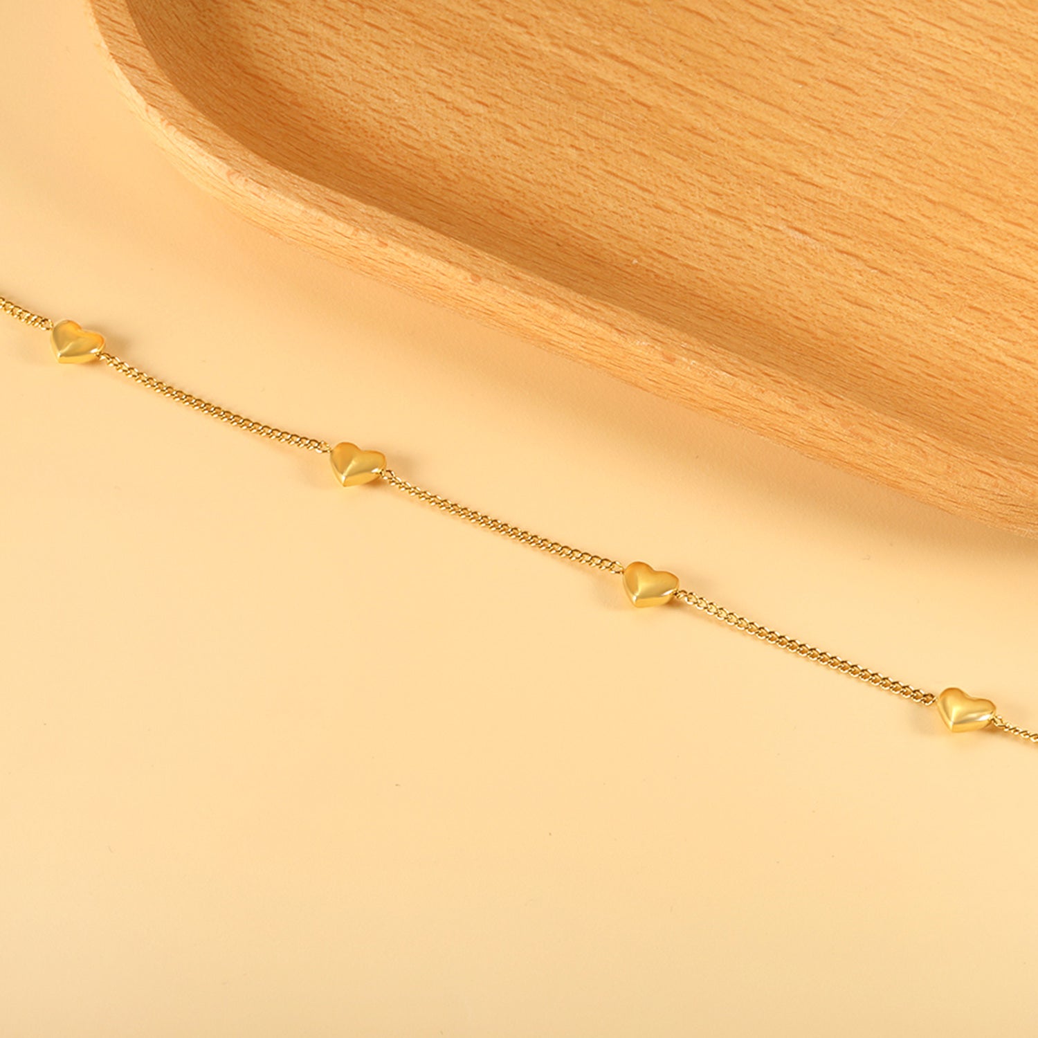 2024 New Year 4 Peach Heart Accessory Bracelet 18+5cm asonjewelry