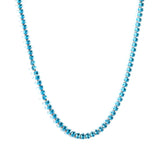 Oval White & Purple & Red & Pink & Aquamarine & Mixed Color Diamond Clasp Necklace 35+5cm Steel Color