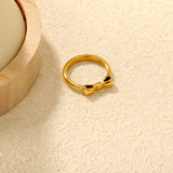Gold Bow - Shaped Minimalist Ring