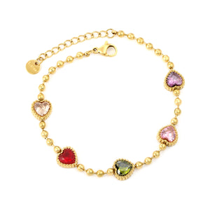 8.6*8.6mm multi-color zirconia beads in five colors, 3mm bead necklace, 18+3cm+6mm round pendant, bracelet, gold