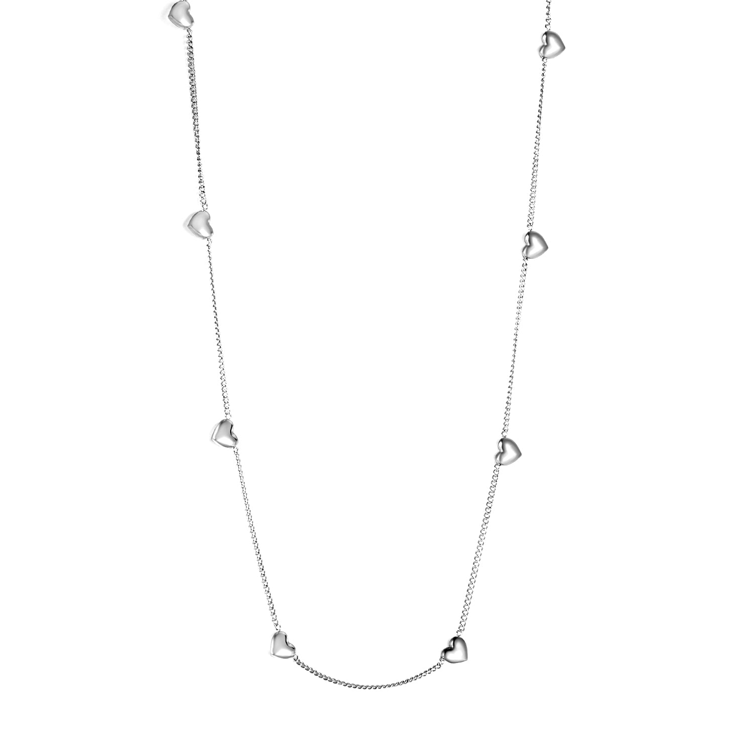 2024 New Year 8 Peach Heart Pendant Necklace 40+5cm asonjewelry