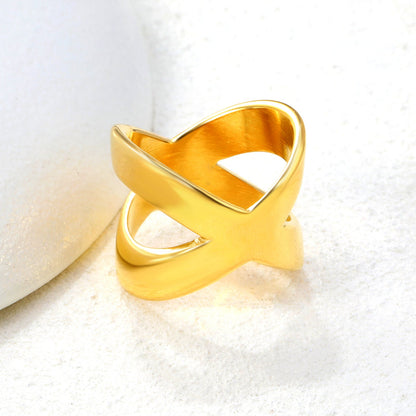 18.6mm Height Irregular Golden Ring asonjewelry