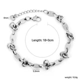 Width: 5.5mm, Thickness: 1.2mm, Smooth surface bead chain, 18+3cm+6mm round tail brand, bracelet, steel color/golden