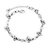 Width: 5.5mm, Thickness: 1.2mm, Smooth surface bead chain, 18+3cm+6mm round tail brand, bracelet, steel color/golden