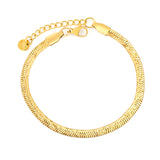 4.0 Water Jet Blade Chain 17 + 3cm + 6mm Round Tail Brand Hand Chain Steel/Gold