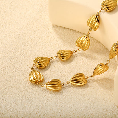 15x14mm 17 hollow heart-shaped 40+5cm+6mm round pendant, gold asonjewelry