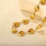 15x14mm 17 hollow heart-shaped 40+5cm+6mm round pendant, gold
