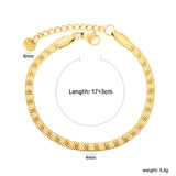 4.00 pieces of flower-shaped blade chain 17+3cm+6mm with round end, brand "Yuanzhi", bracelet, steel color/golden