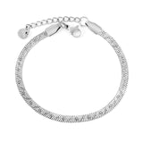 4.0 Snake Pattern Blade Chain 17+3cm+6mm Round Tail Brand Hand Chain Steel/Gold