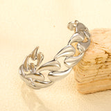 Thickness 3.4mm x width 19.1mm x inner diameter 60.2mm, bracelet, steel color/gold color