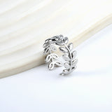 Open-end ring 8.8mm high Steel/gold color