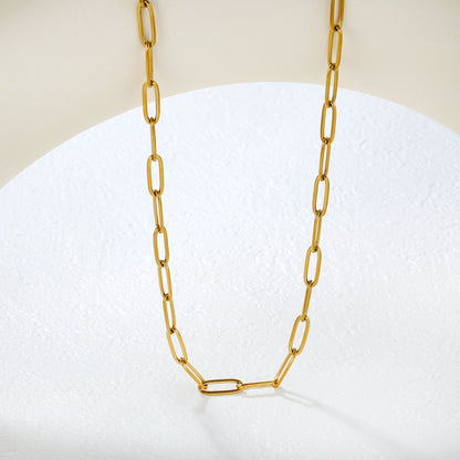 1*4*12mm long flat cross 45*5cm+6mm round tail pendant necklace steel color/gold color asonjewelry