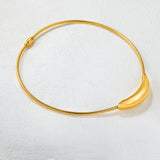 12 x 55mm hollow arched 3.0mm spring snake chain 40cm necklace, steel color/gold color