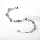 Width: 5.5mm, Thickness: 1.2mm, Smooth surface bead chain, 18+3cm+6mm round tail brand, bracelet, steel color/golden