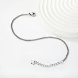 Width: 2.3mm, Thickness: 1.2mm. Double-bead chain, 17+3cm+6mm in length. Round tail style bracelet. Steel color/Gold.