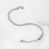 4.0-inch engraved Great Wall pattern knife blade chain 17+3cm+6mm round tail brand bracelet, steel color/golden