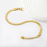 4.0 Water Jet Blade Chain 17 + 3cm + 6mm Round Tail Brand Hand Chain Steel/Gold