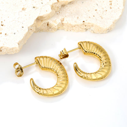 Buffalo horn earrings 18*22.5mm gold color asonjewelry