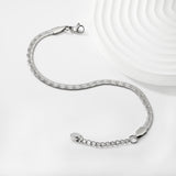 4.00 pieces of flower-shaped blade chain 17+3cm+6mm with round end, brand "Yuanzhi", bracelet, steel color/golden