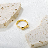 Gold Bow - Shaped Minimalist Ring