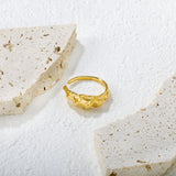 Gold Wave - Patterned Open Ring